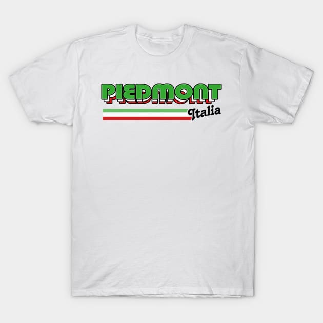 Piedmont / Piemonte - Retro Style Italian Region Design T-Shirt by DankFutura